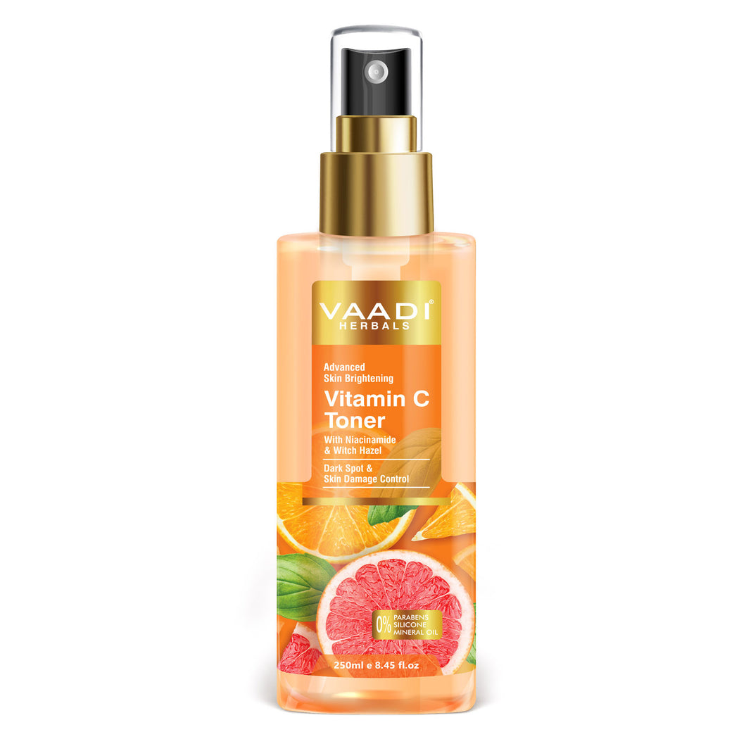 Organic Vitamin C Toner With Niacinamide & Witch Hazel Dark Spot & Skin Damage Control (250 ml / 8.5 fl oz)