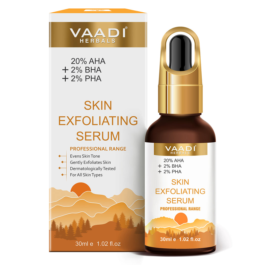 Organic Skin Exfoliating Serum With 20% AHA & 2% BHA & 2% PHA (30 gms / 1.02 fl.oz)