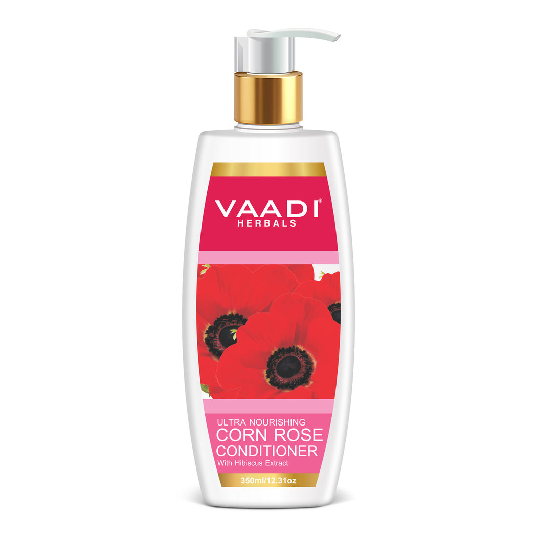 Ultra Nutrient Organic Rich Corn Rose Conditioner with Hibiscus Extract- Conditions & Softens Hair ( 350ml / 12 fl oz)
