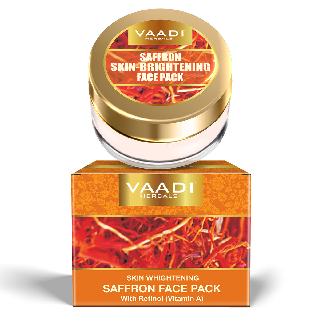 SKIN WHITENING SAFFRON FACE PACK WITH RETINOL (VITAMIN A) (35 gms/1.24 oz)