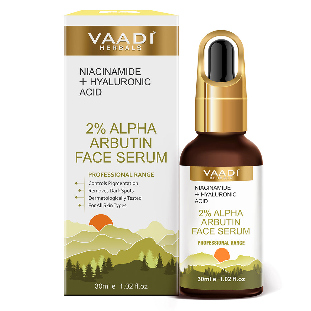2% Alpha Arbutin Organic Face Serum With Niacinamide & Hyaluronic Acid (30 gms / 1.02 fl.oz)