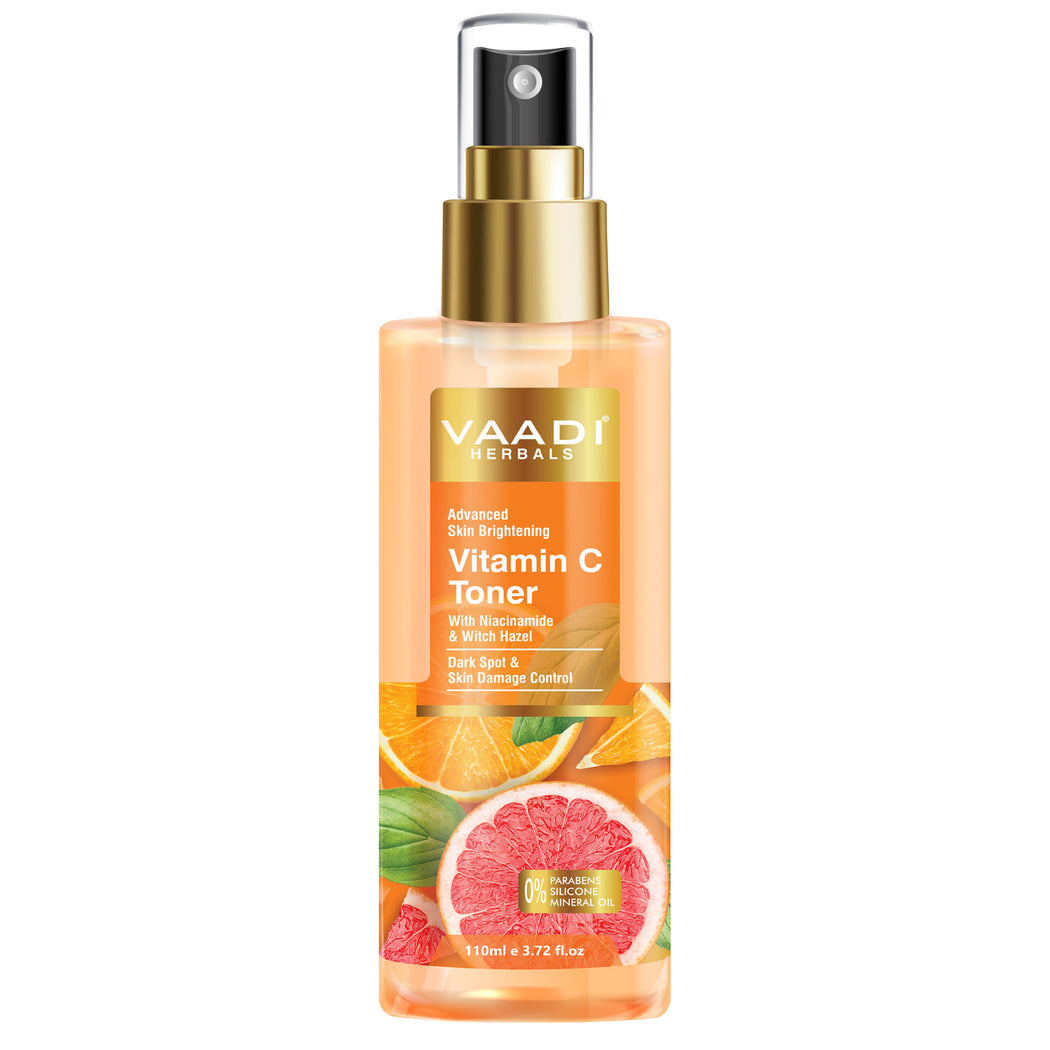 Organic Vitamin C Toner With Niacinamide & Witch Hazel Dark Spot & Skin Damage Control ( 110ml / 4 fl oz)