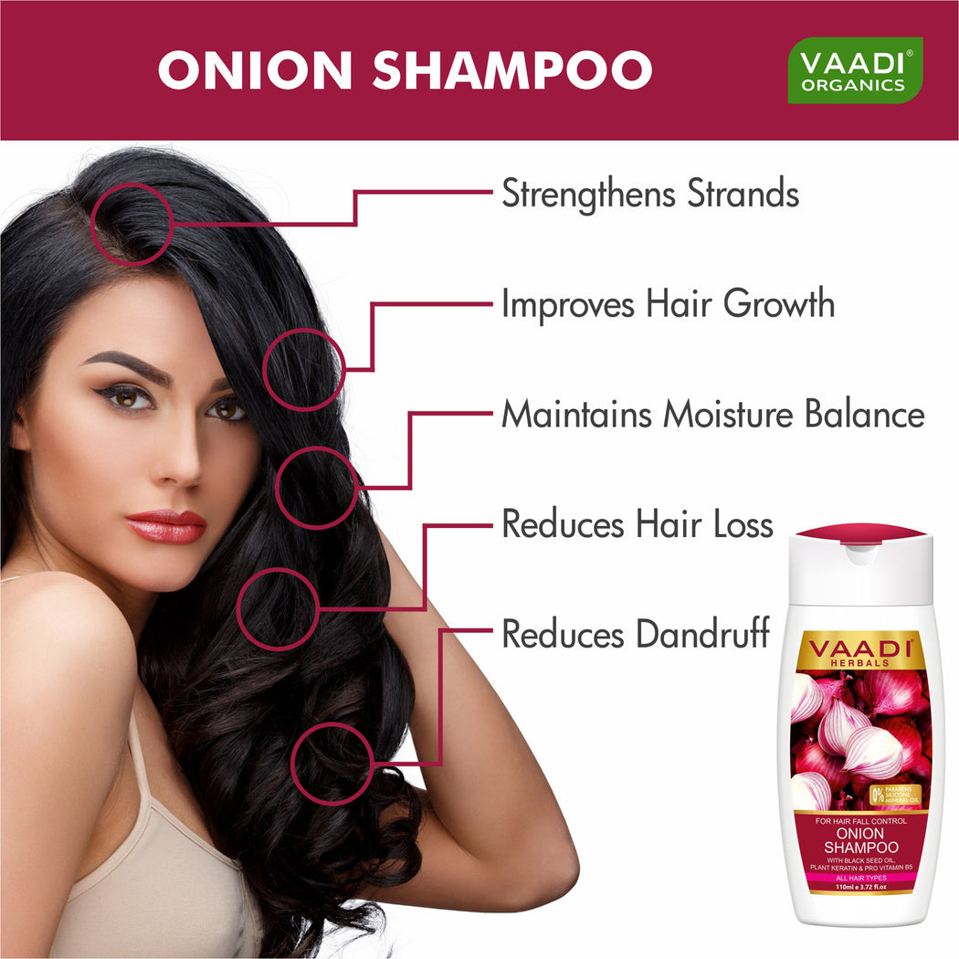 Hair-Fall Control Organic Onion Shampoo With Organic Onion Conditioner (2 x 110ml / 4 fl oz)