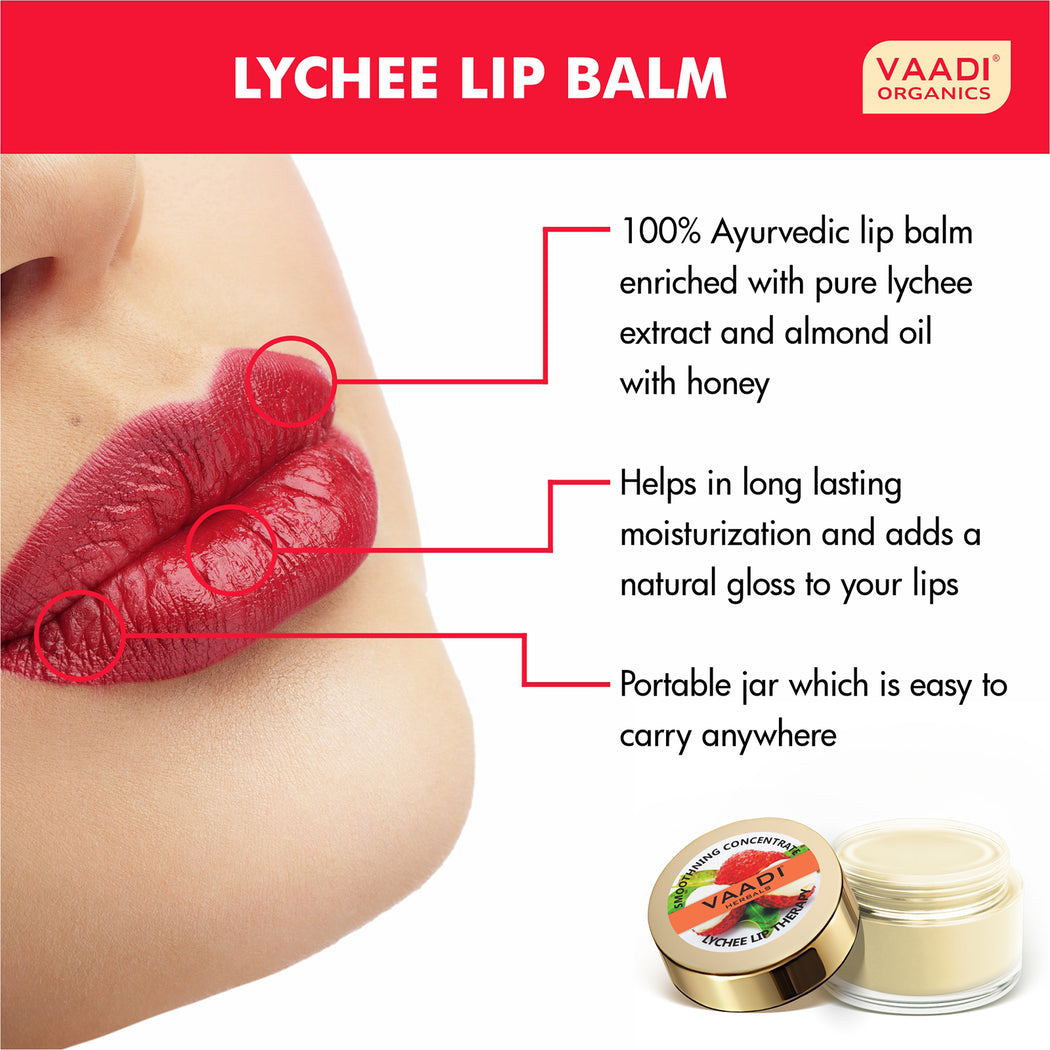 Intensive Lip Repair Therapy - Organic Lychee Lip Balm (10 gms / 0.4 oz)
