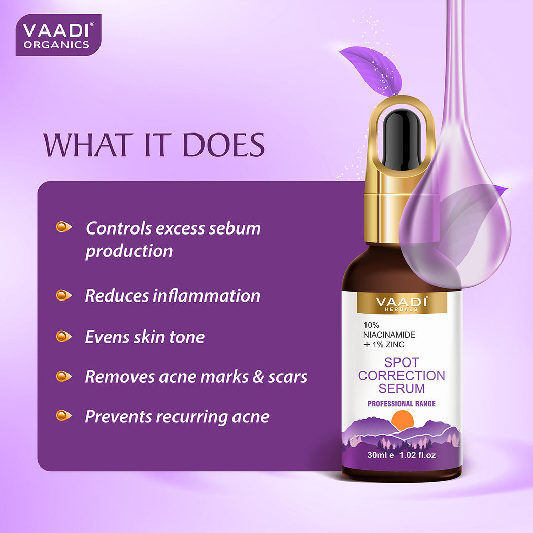 Spot Correction Organic Serum With 10 % Niacinamide & 1% Zinc (30 gms / 1.02 fl.oz)