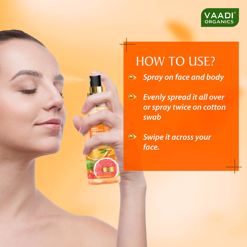 Organic Vitamin C Toner With Niacinamide & Witch Hazel Dark Spot & Skin Damage Control (250 ml / 8.5 fl oz)