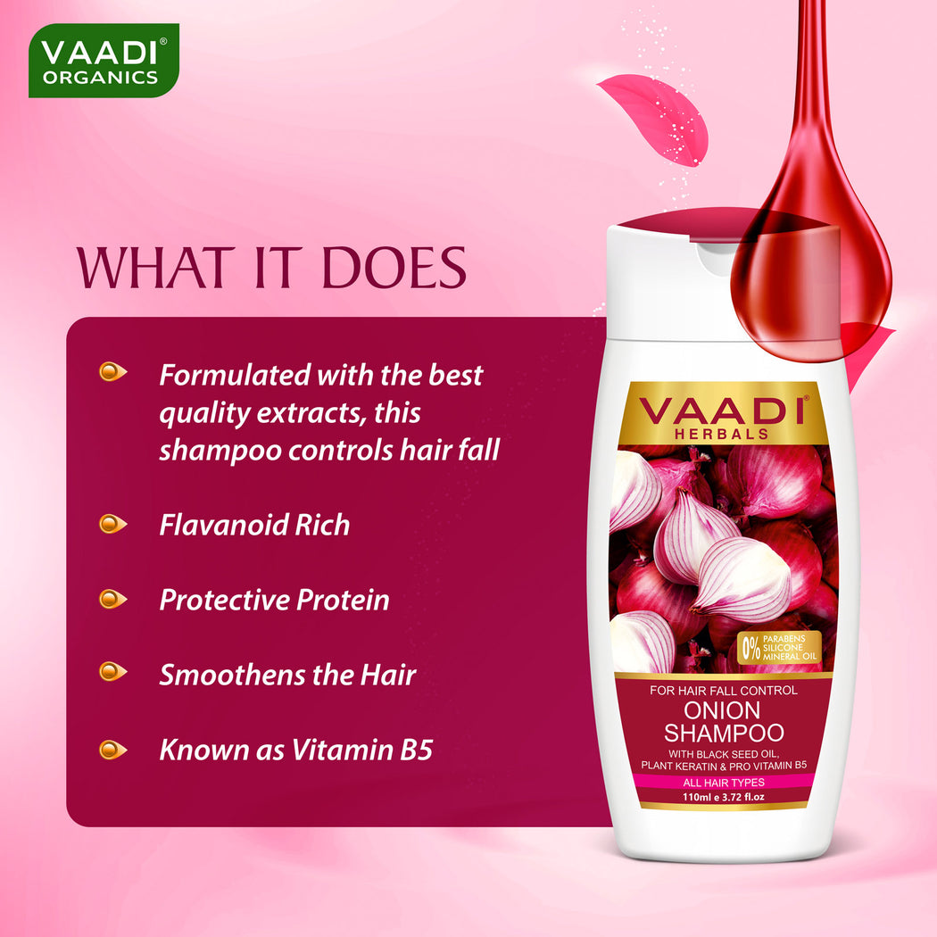 Hair-Fall Control Organic Onion Shampoo With Organic Onion Conditioner (2 x 110ml / 4 fl oz)