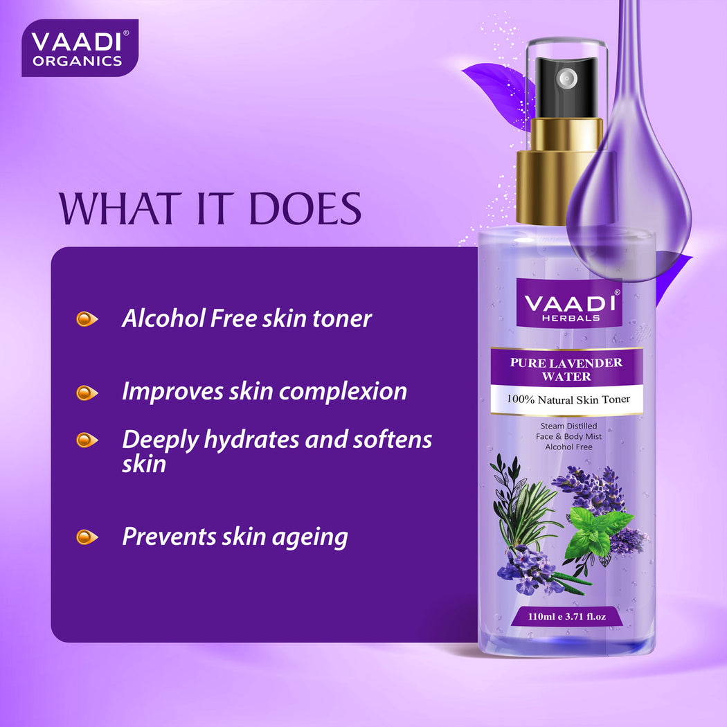 Lavender Water - 100% Natural & Pure Skin Toner (250 ml / 8.5 fl oz)