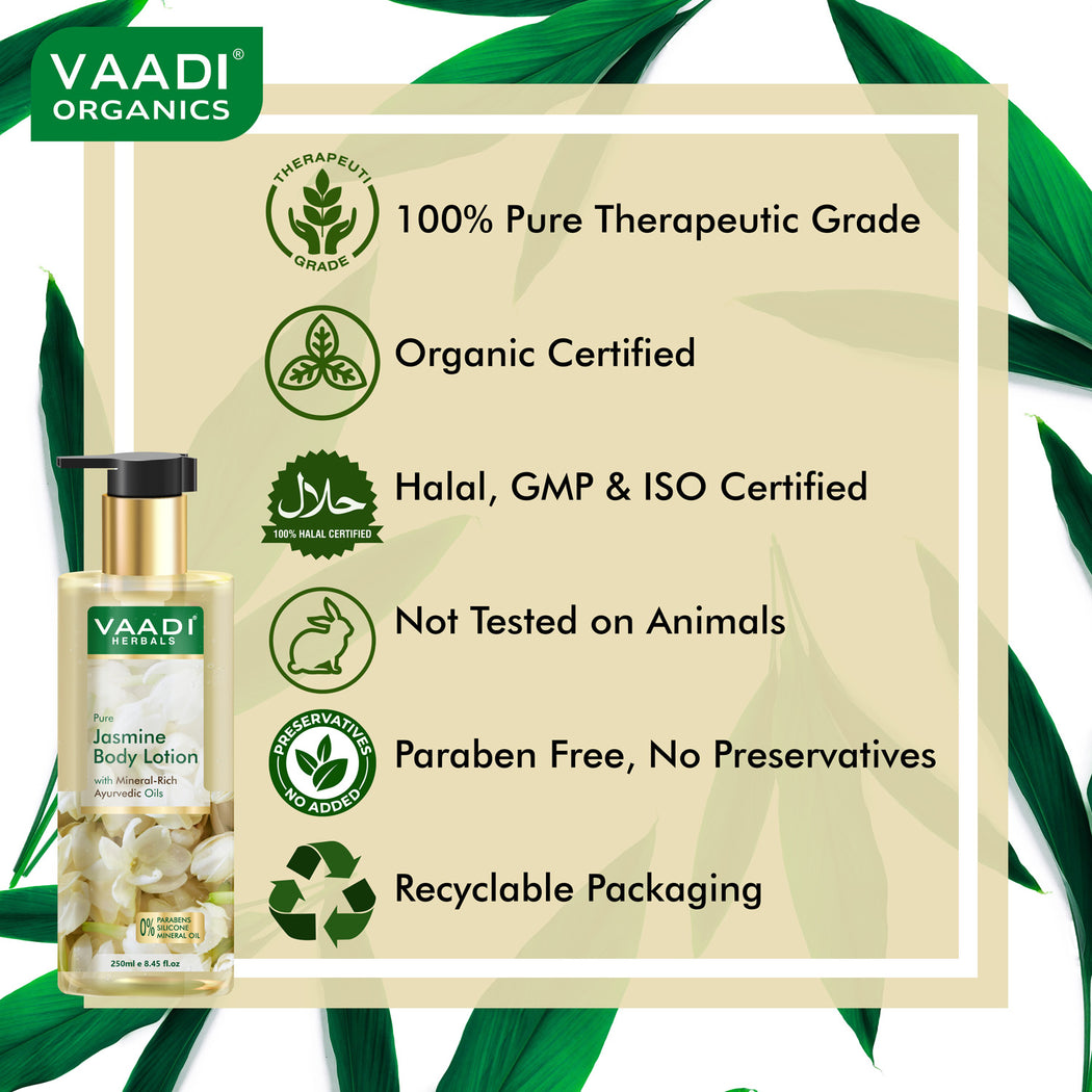 Jasmine Body Lotion with Mineral-Rich Ayurvedic Oils (250ml/8.45 fl oz)