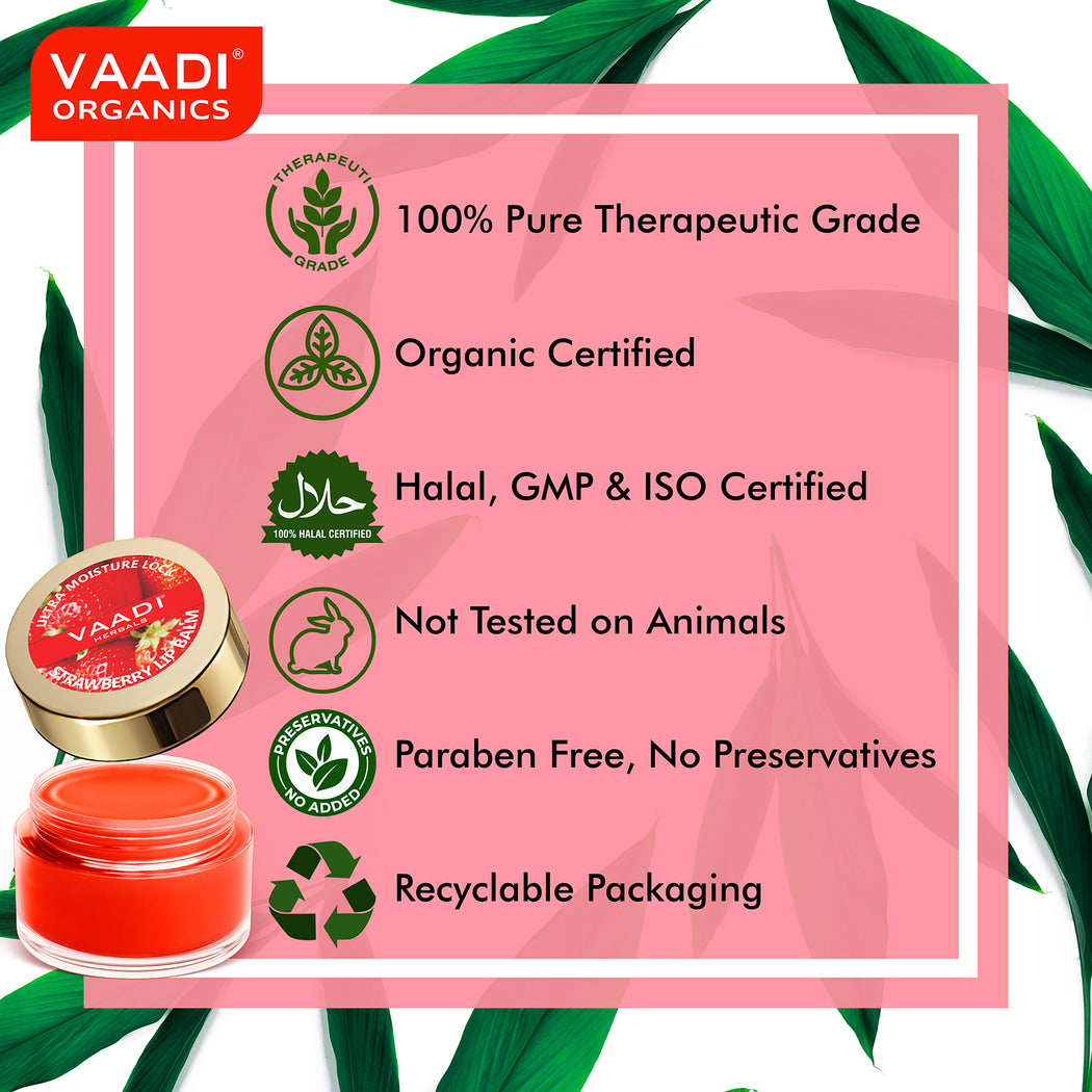 Nourishing Organic Strawberry and Honey Lip Balm (10 gms/0.4 oz)