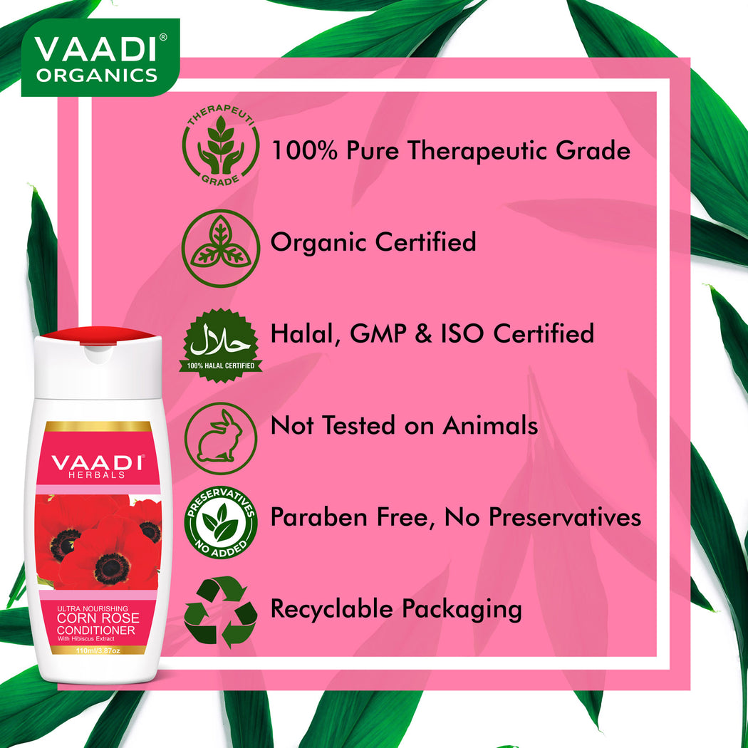 Dandruff Defense Organic Lemon Shampoo with Tea Tree Extract - Ultra Nutrient Rich Corn Rose Conditioner (2 x 110 ml/4 fl oz)