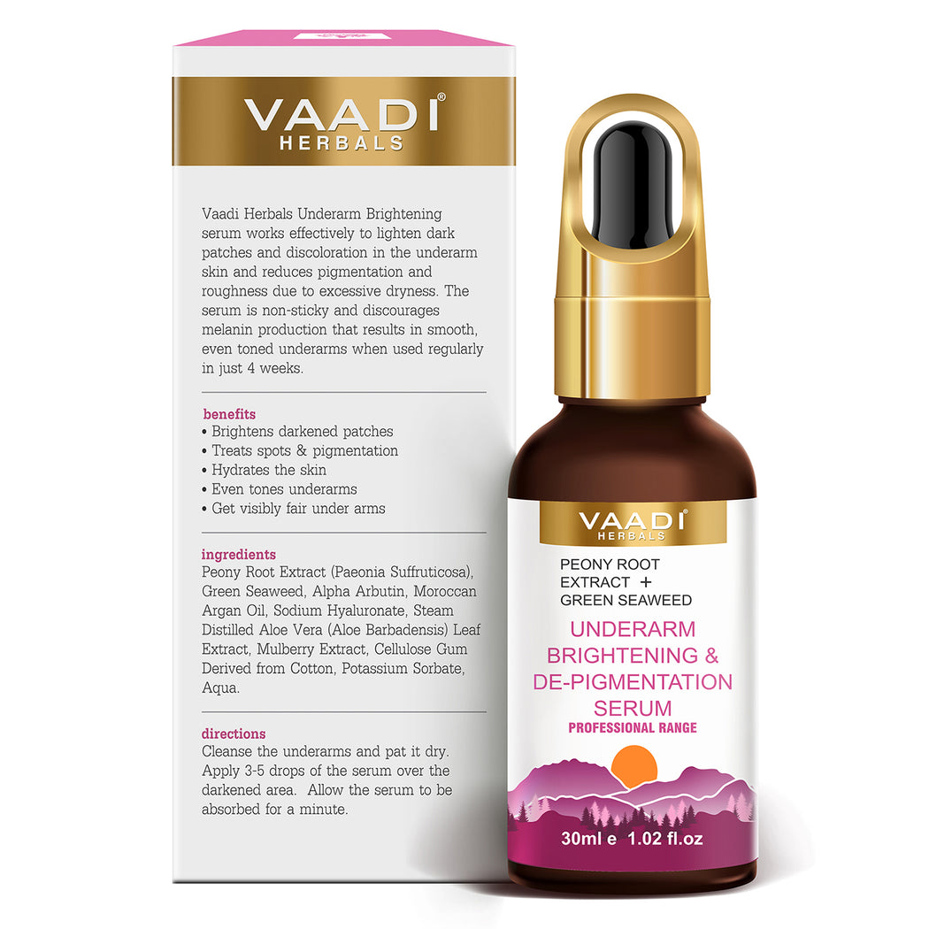 Organic Underarm Brightening & De-Pigmentation Serum With Peony Root Extract & Green Seaweed (30 gms / 1.02 fl.oz)