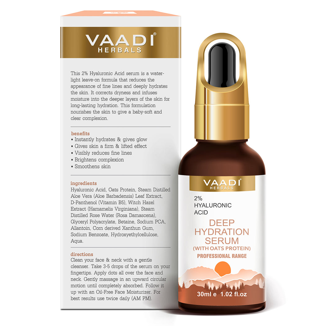 Organic Deep Hydration Serum With 2% Hyaluronic Acid & Oats Protein (30 gms / 1.02 fl.oz)