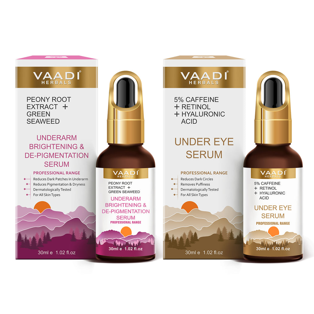 Dark Circle & Dark Spot Combo - - AM PM COMBO - Underarm Brightening Serum & Under Eye Serum (2 x 30 ml/ 1.2 fl oz)