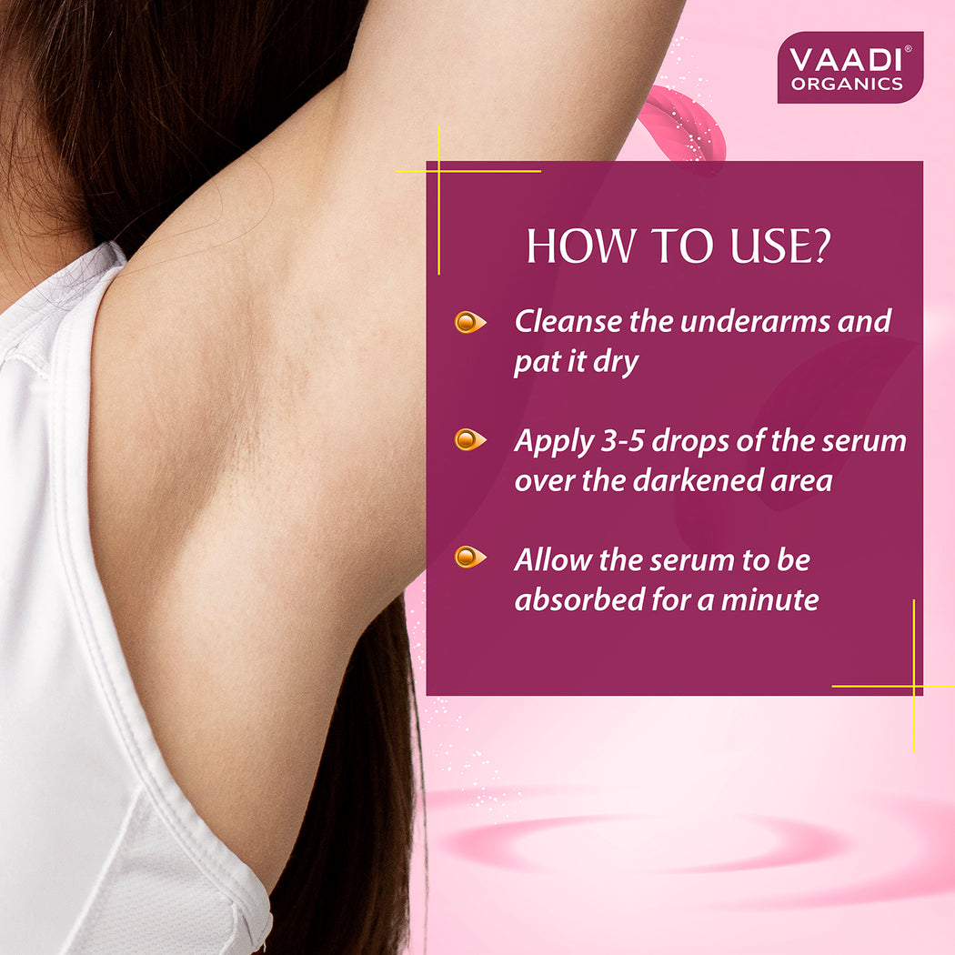 Organic Underarm Brightening & De-Pigmentation Serum With Peony Root Extract & Green Seaweed (30 gms / 1.02 fl.oz)