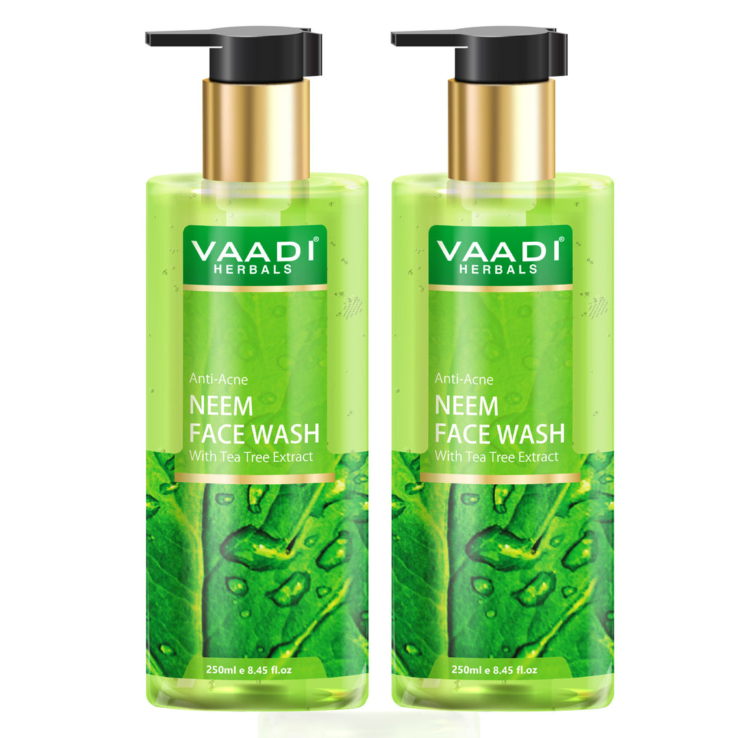 Pack of 2 Anti-Acne Neem Face Wash With Tea Tree Extract (2 x 250 ml)