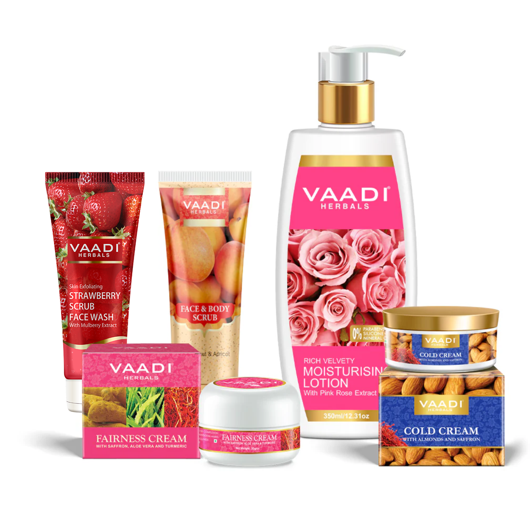 Organic Skin Brightening Set - Get Visibly Fair Skin. Removes Blemishes, Pigmentation & Spots