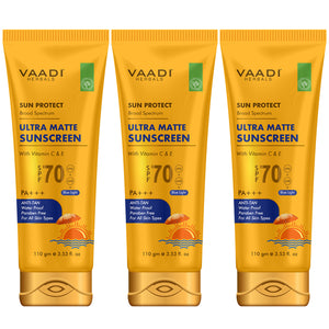 Organics Ultra Matte Sunscreen SPF 70 With Vitamin C & E ... Organics Ultra Matte Sunscreen SPF 70 With Vitamin C & E ...