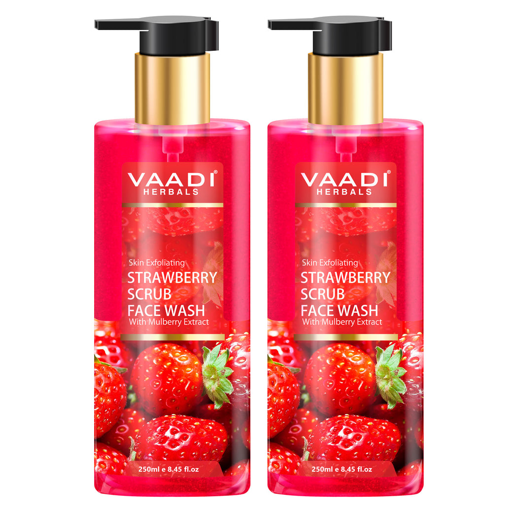 Pack of 2 Strawberry Scrub Face Wash With Mulberry Extract (2 x 250 ml)