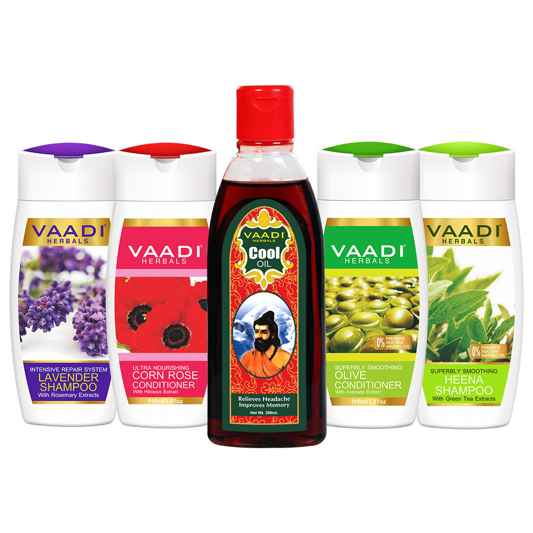 Organic Hair Care Set - Reduces Hairfall, Promotes Hair Growth - Adds Shine to Hair