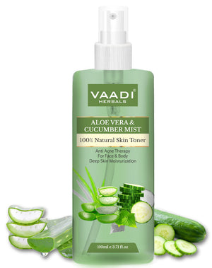 Aloe Vera & Cucumber Mist - 100% Natural Skin Toner (110 ...