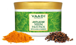 Anti Acne Organic Neem Face Pack with Clove & Turmeric - ...