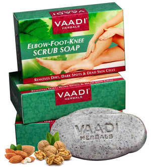 Organic Elbow Foot Knee Scrub Soap with Almond & Walnut -...