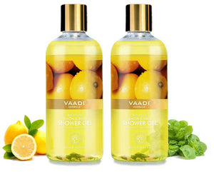 Refreshing Organic Lemon & Basil Shower Gel - Skin Detoxi...