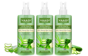Aloe Vera & Cucumber Mist - 100% Natural Skin Toner (3 x ...