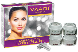 Anti Pollution Organic Silver Facial Kit with Pure Silver...