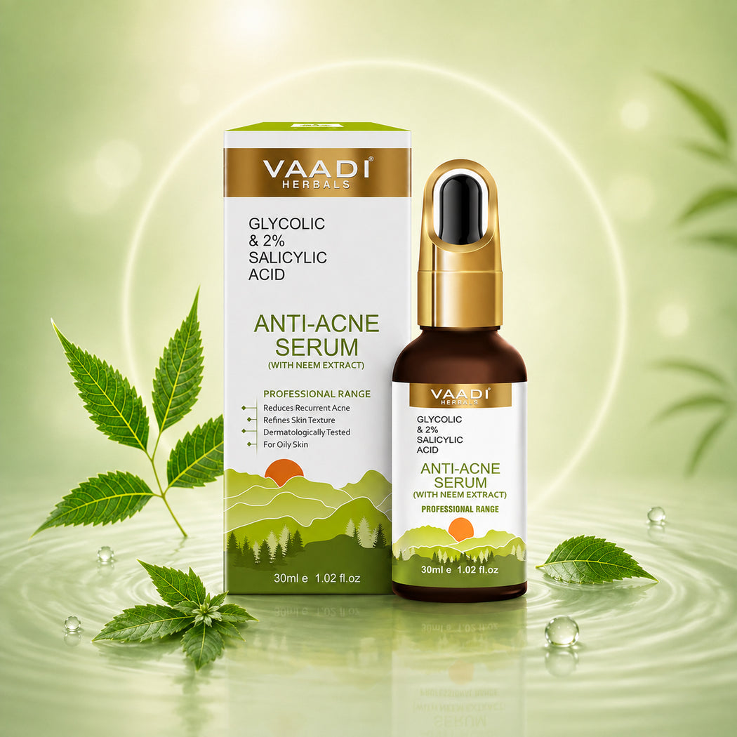 Organic Anti-Acne Serum With Glycolic & 2% Salicylic Acid (30 gms / 1.02 fl.oz) (Pack of 2)