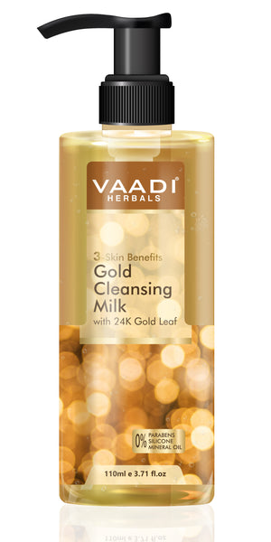 Gold Cleansing Milk with 24k Gold Leaf - 3-skin Benefits ...