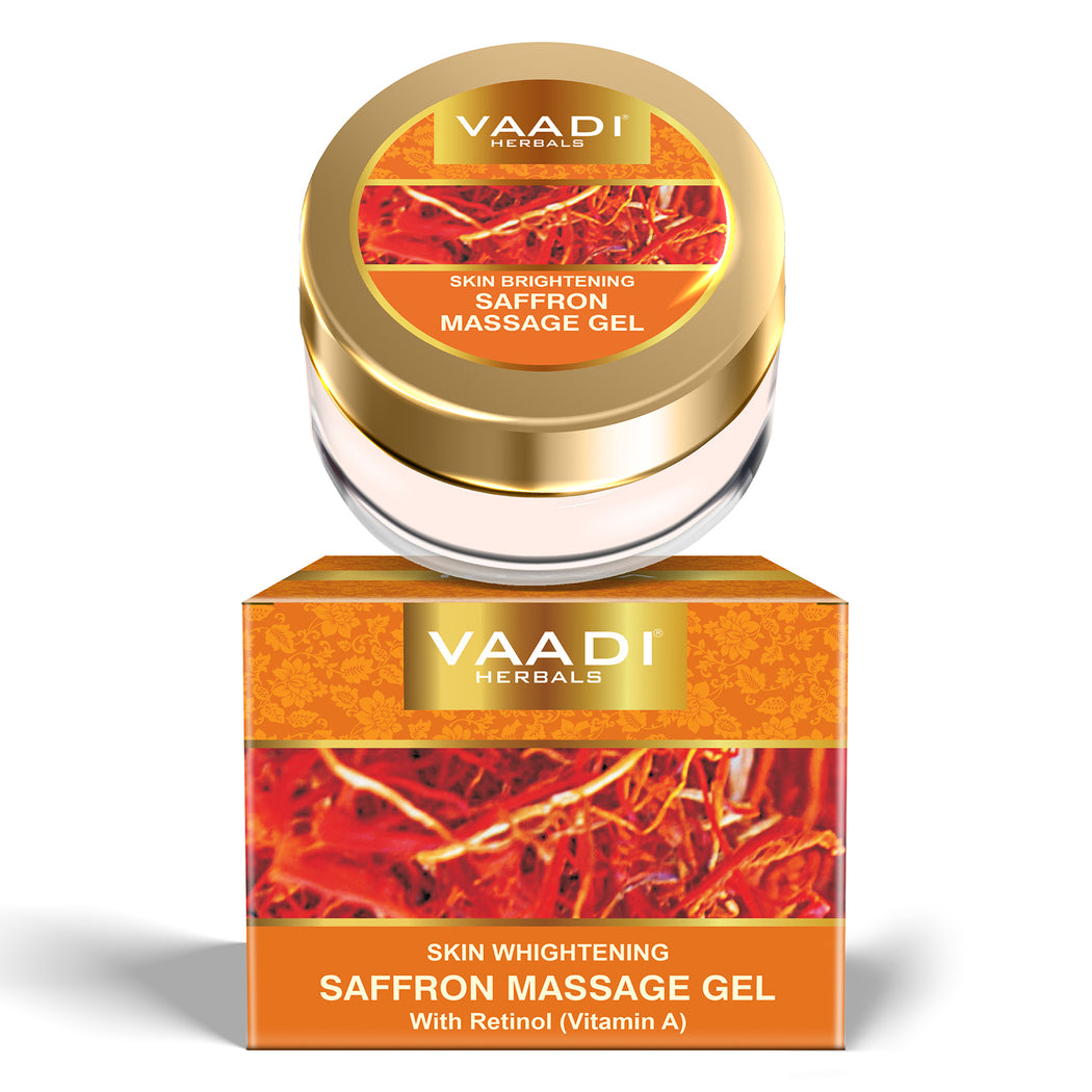 SKIN WHITENING SAFFRON MASSAGE GEL WITH RETINOL (VITAMIN A) (25 gms/0.9 oz)