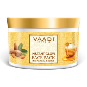 Organic InstaGlow Face Pack with Almond & Honey - Lighten...