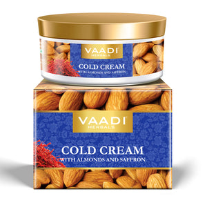 Organic Cold Cream with Almond Oil, Aloe Vera & Saffron -...