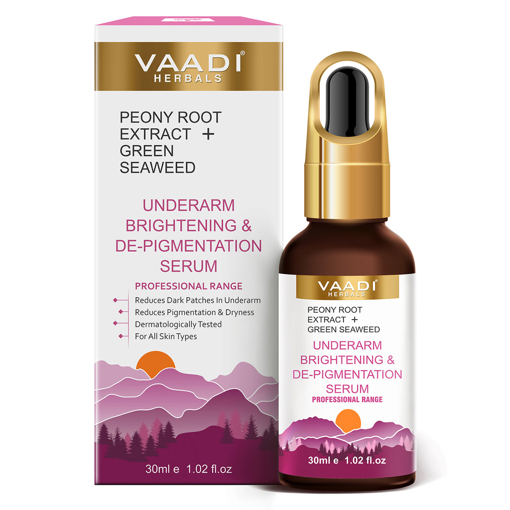Organic Underarm Brightening & De-Pigmentation Serum With Peony Root Extract & Green Seaweed (30 gms / 1.02 fl.oz)
