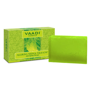 Organic Alluring Neem Tulsi Soap with Aloe Vera, Vitamin ...