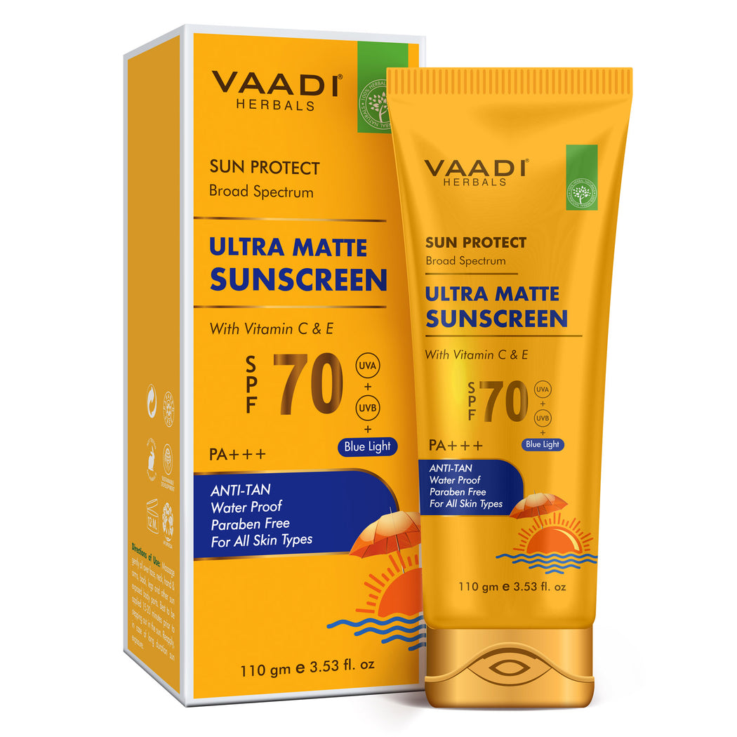 Organics Ultra Matte Sunscreen SPF 70 With Vitamin C & E (110 gms/ 4 fl oz)