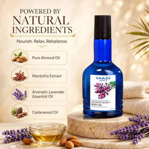 Organic Lavender Body Oil with Almond Extract - Aromather...