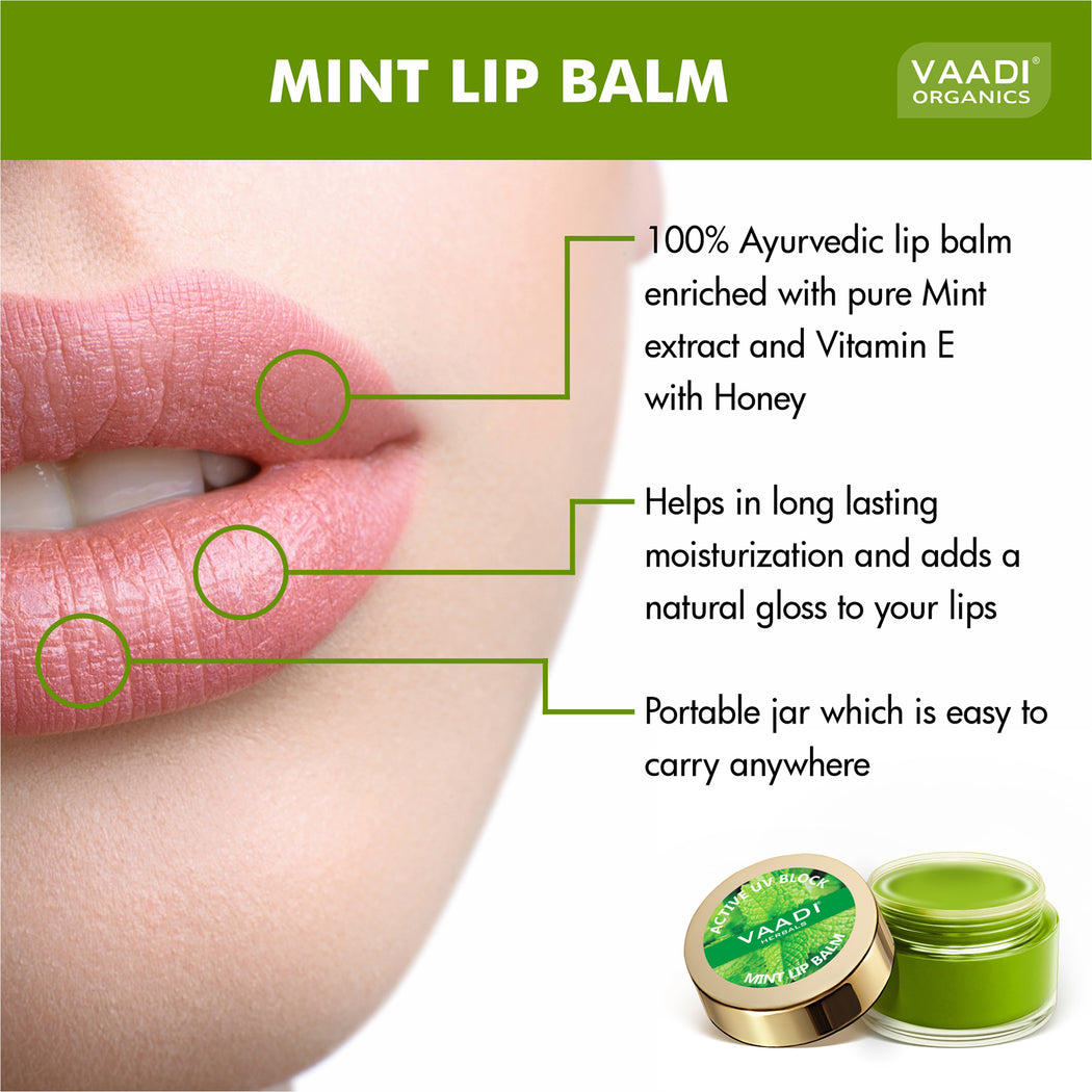 Ultra Moisturising Organic Mint Lip Balm (6 gms / 0.4 oz)