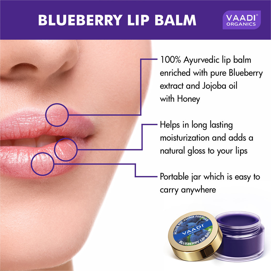 Bio Repair Therapy - Organic Blueberry Lip Balm (4 x 10 gms/ 0.4 oz)