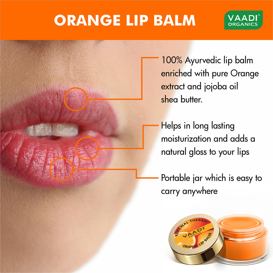 Skin Renewing Organic Orange and Shea Butter Lip Balm (8 x 10 gms/0.4 oz)