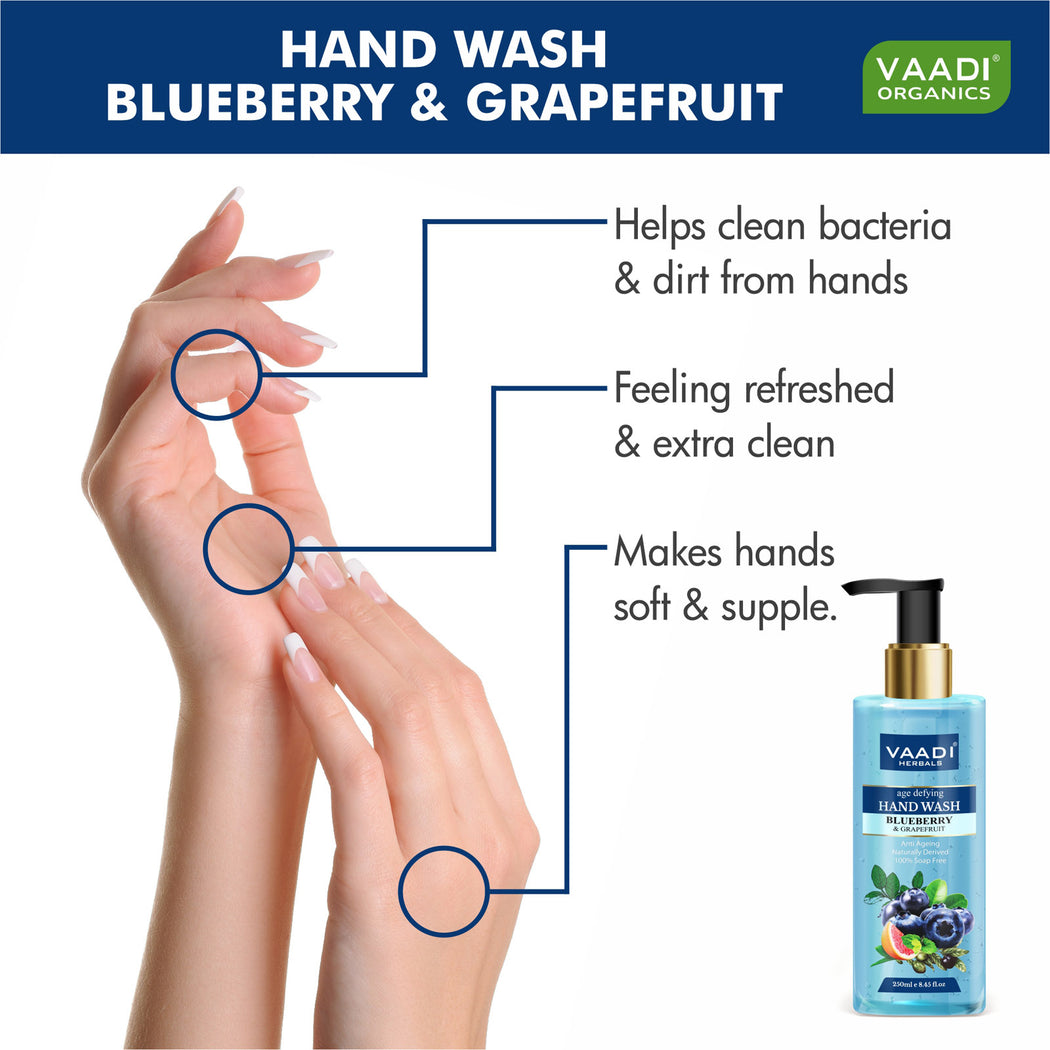 Age Defying Organic Blueberry & Grapefruit Hand Wash (250 ml / 8.5 fl oz )