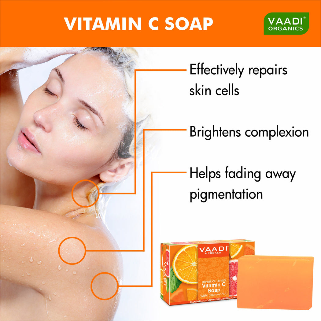 Organic Vitamin C Soap with Hyaluronic Acid (75 gms/ 2.7 oz)