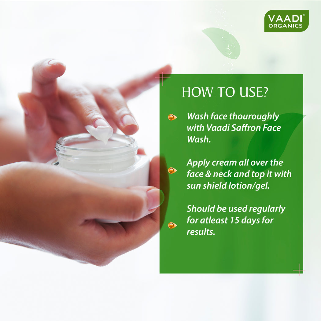 Organic Fairness Cream with Saffron, Aloe Vera & Turmeric Extract - Lightens Marks & Blemishes - Makes Skin Flawless ( 3 x 30 gms / 1.1 oz)