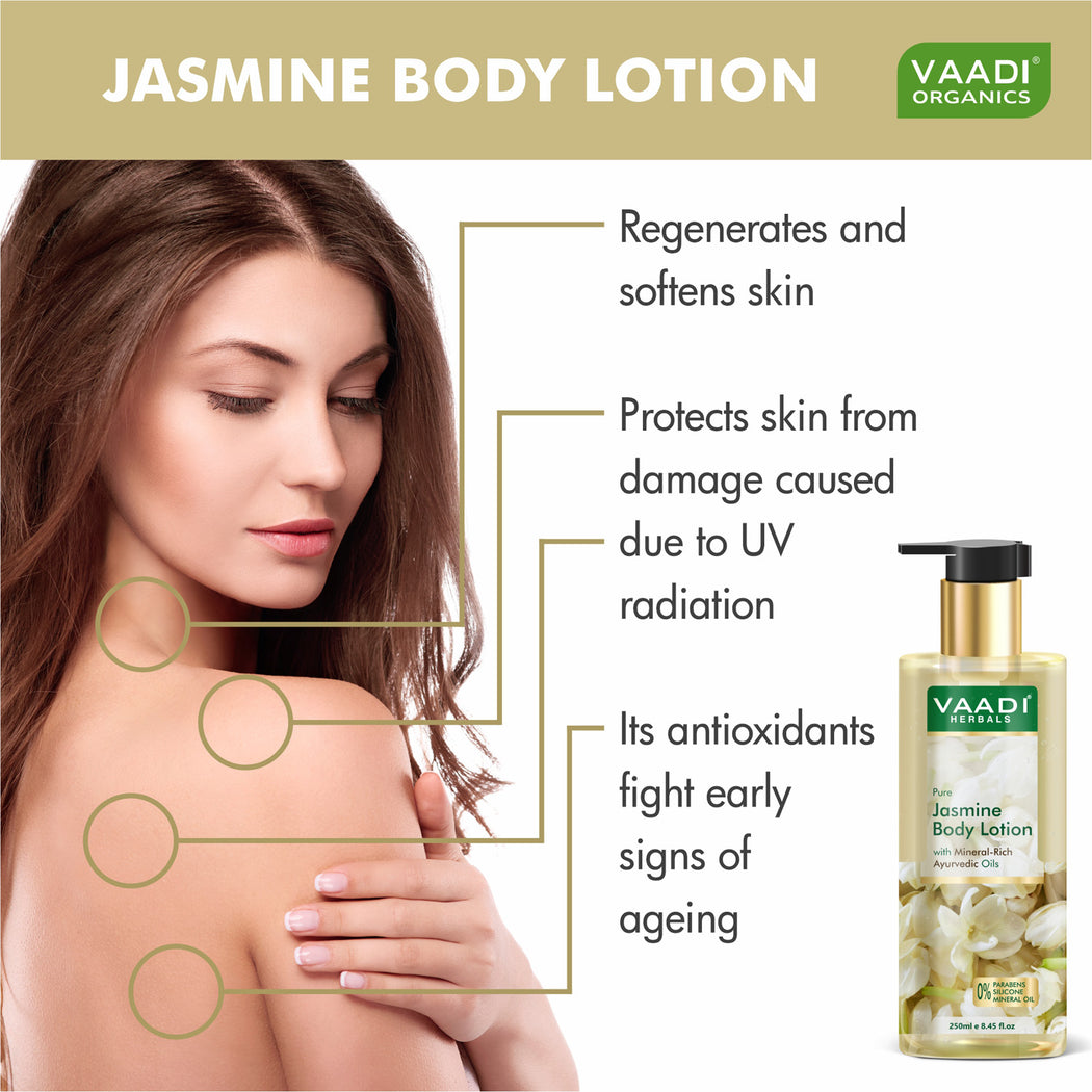 Jasmine Body Lotion with Mineral-Rich Ayurvedic Oils (250ml/8.45 fl oz)