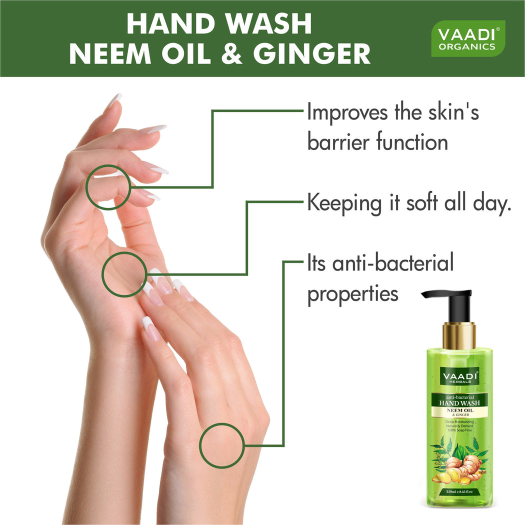 Ultra Nourishing - Pack of 2 Luxurious Handwash - Organic Aloe Vera And Neem Oil - Pack of 2 (2 x 250 ml / 8.5 fl oz )