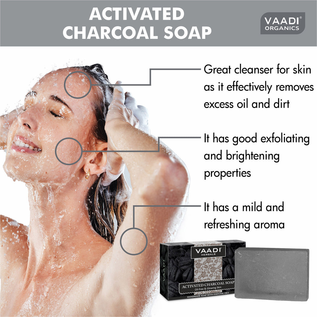 Activated Charcoal Soap (3 x 75 gms / 2.7 oz)