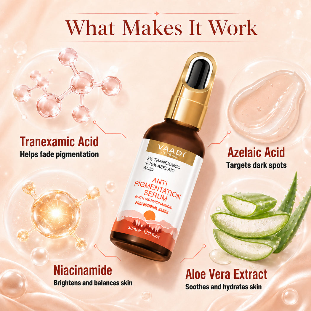 3%Tranexamic and 10% Azelaic Acid Anti Pigmentation Serum with 5% Niacinamide| Brighter Complexion| Reduces Dark Spots| Soothes Inflammation|Fades Hyper pigmentation| For All Skin Types| (30 ml / 1.02 fl.oz)