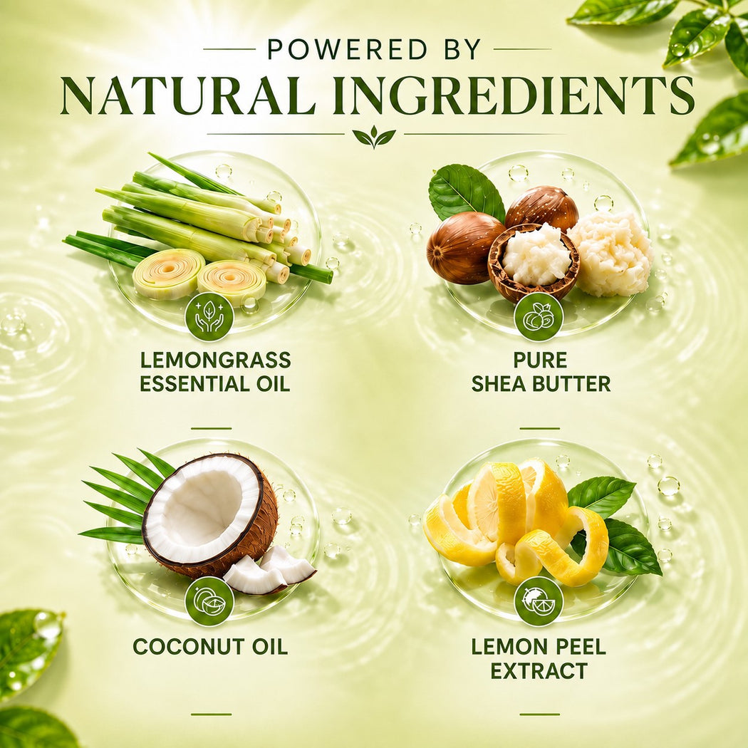 Intensive-Repair Organic Lemongrass & Shea Butter Hand Wash (250 ml / 8.5 fl oz )